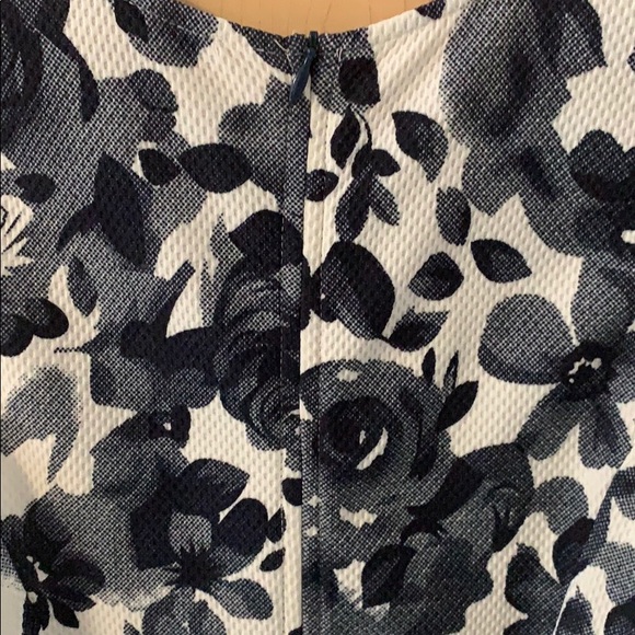 Blue white floral Aqua junior prom dress - Picture 5 of 7